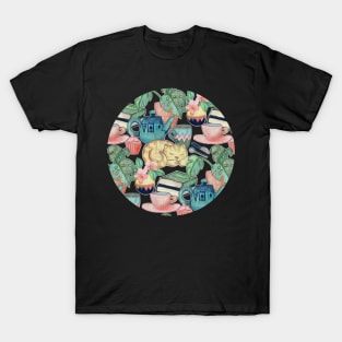 Lazy Afternoon - a chalk pastel illustration pattern T-Shirt